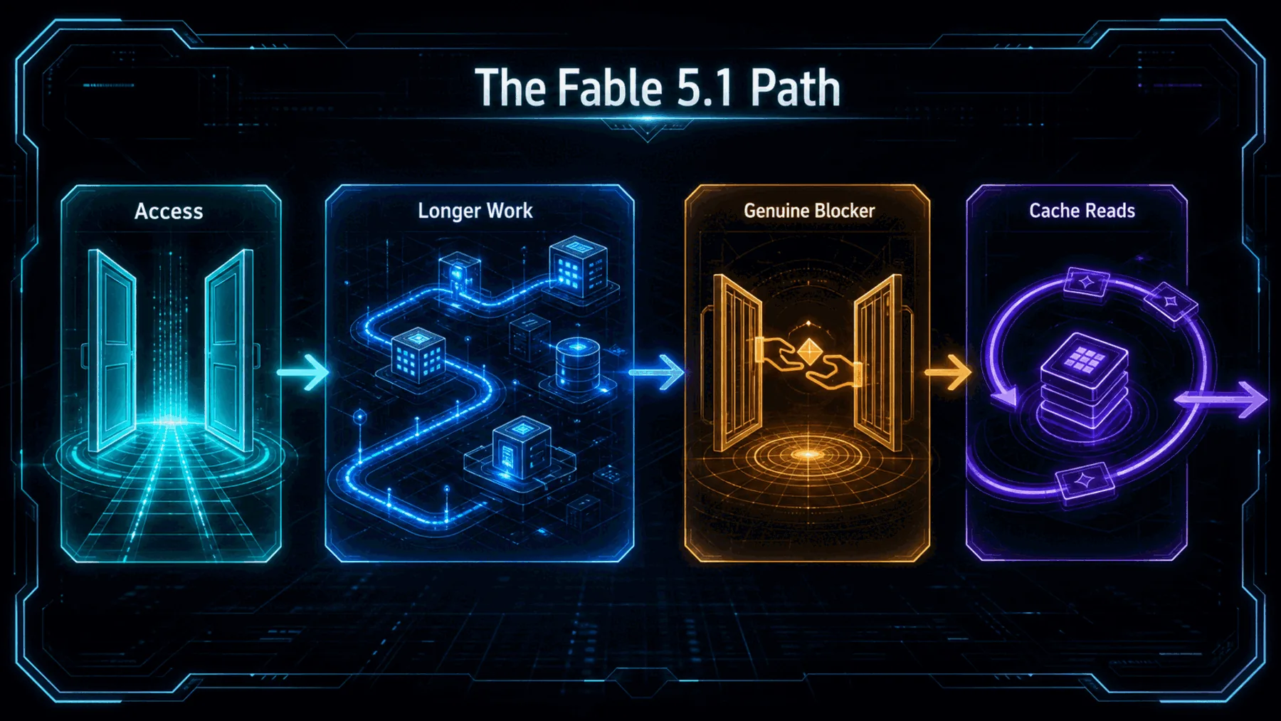 A practical Fable 5.1 journey from access and longer work to a genuine blocker and cached-context reuse.